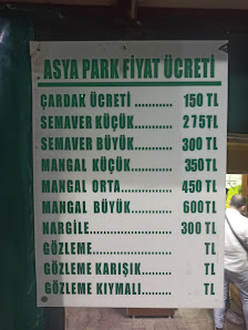 Asyapark Çaybahçesi Piknik ve Mesire Alanı Menü görseli