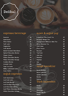 Delibal Cafe Menü görseli