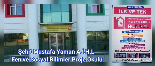Bartin Şehit Mustafa Yaman Anadolu İmam Hatip Lisesi Fen ve Sosyal Bilimler Proje Okulu Sahibinin seçtikleri görseli