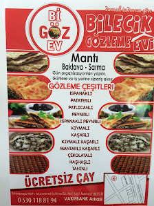 BİLECİK GÖZLEME EVİ (BİGÖZEV) Menü görseli