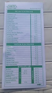Çamlıca Park Cafe Menü görseli