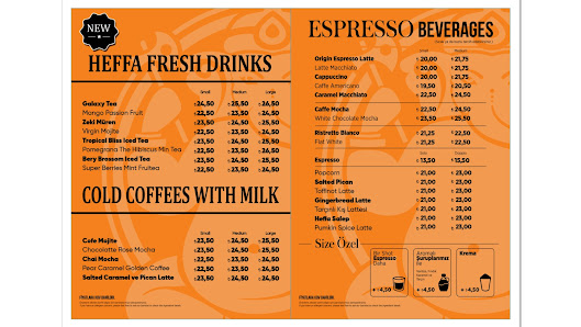 Heffalump Coffee Menü görseli