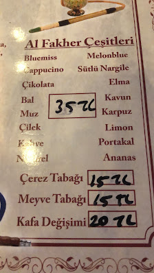 Osmanlı Kafe Nargile Menü görseli