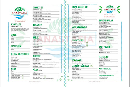Anastasia Garden Restaurant&cafe& kahvaltı &bar Menü görseli