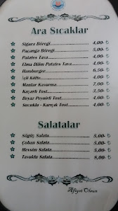 Kağıthane Belediyesi Mehmet Akif Ersoy Parkı Beyaz Kafeterya Menü görseli