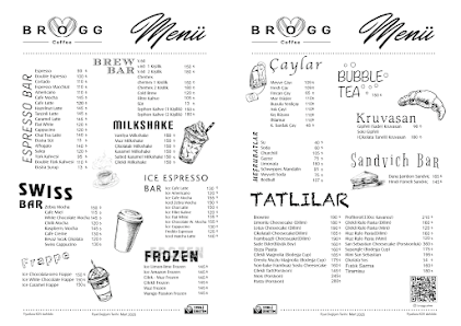 Brogg Coffee Menü görseli