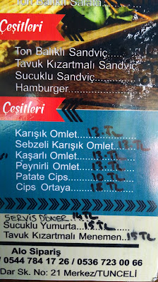 Duo Tırs'ın Yeri Menü görseli