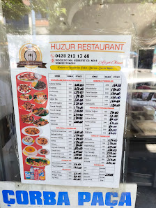 Huzur Restoran Menü görseli