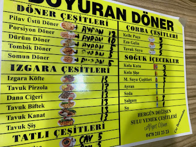 Doyuran Döner Ardahan Menü görseli